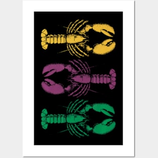 Happy Mardi Gras 2024 Crawfish Matching Party Vintage Posters and Art